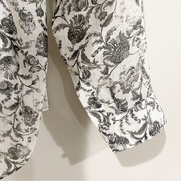 THE KOOPLES French Baroque Ruffled Floral-print Top In Black Size Medium - Picture 9 of 12